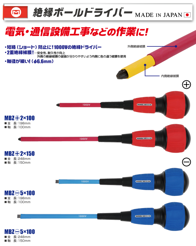 MBZ+2x100絕緣電工起子